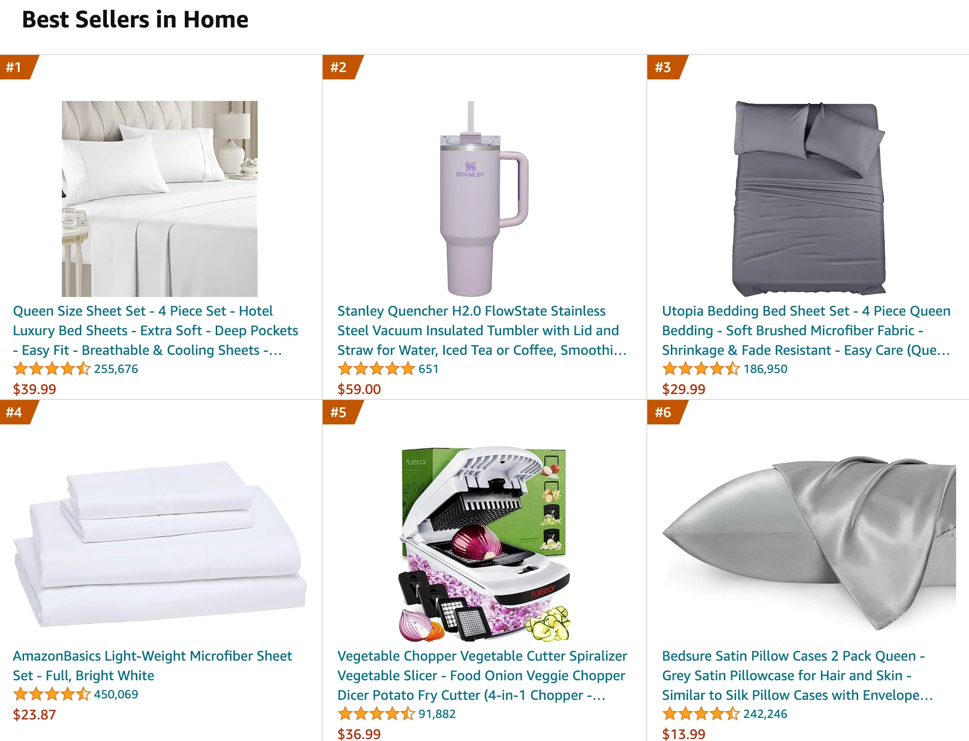 Best Sellers in the Home Category