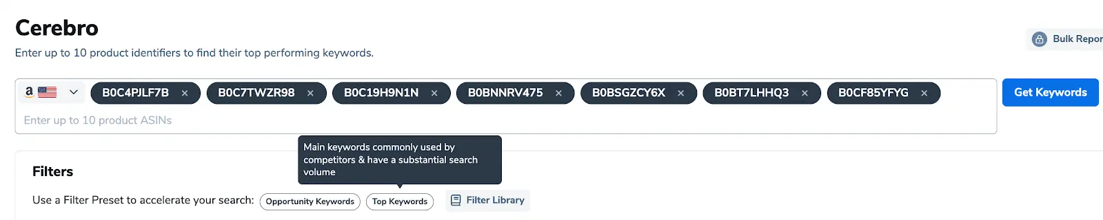 Cerebro multi asin search